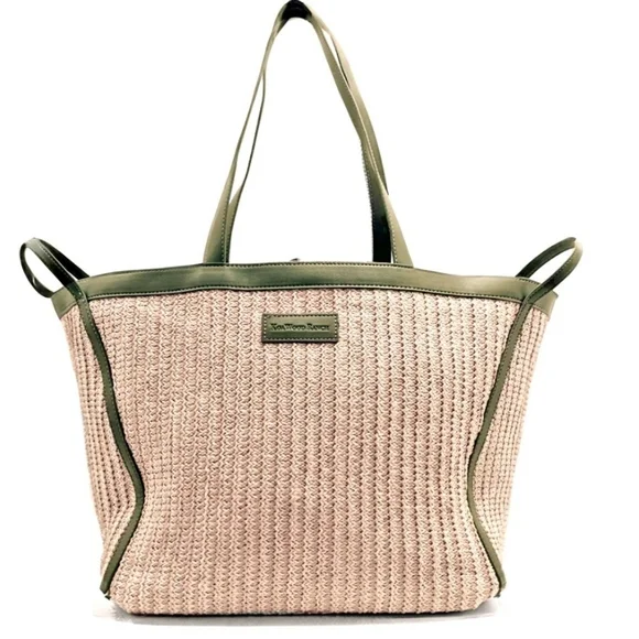 Gorgeous Koa Wood Ranch Raffia Tote Bag - Picture 1 of 7